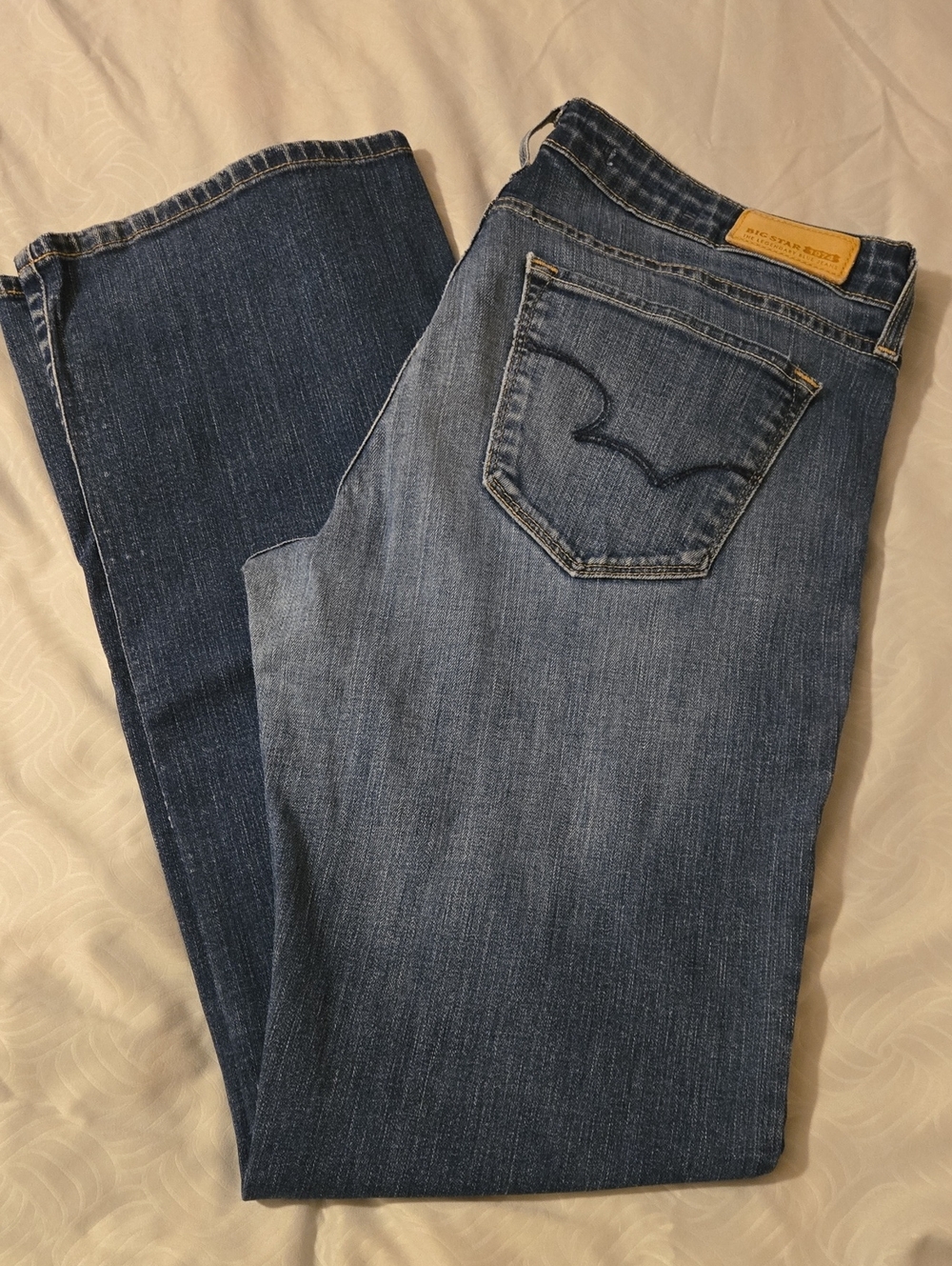 Big Star Women's Boot Cut Jeans in Blue Two-Tone Wash